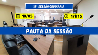 15ª Sessão Ordinária de 2021