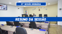 27ª Sessão Ordinária de 2021