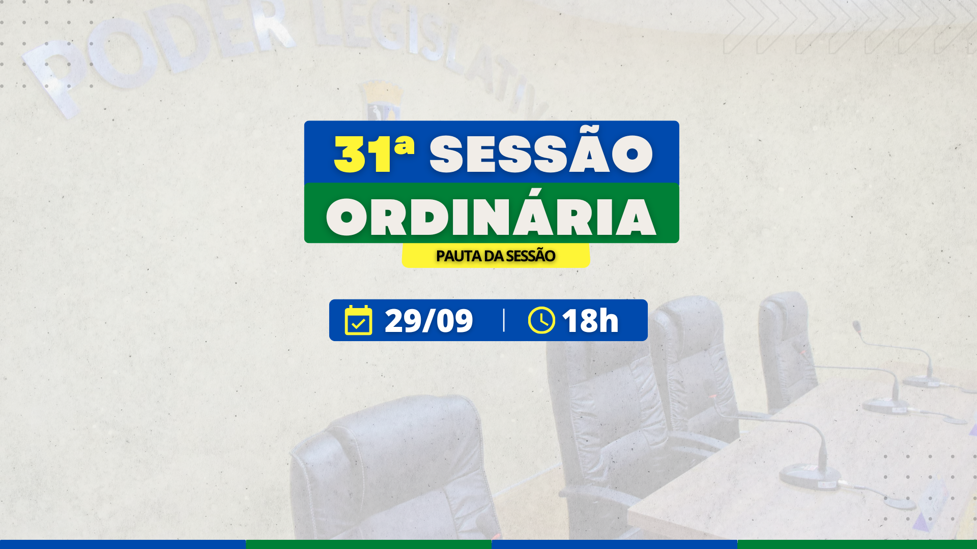 Câmara analisa sete projetos de lei na 31ª Sessão Ordinária de 2025