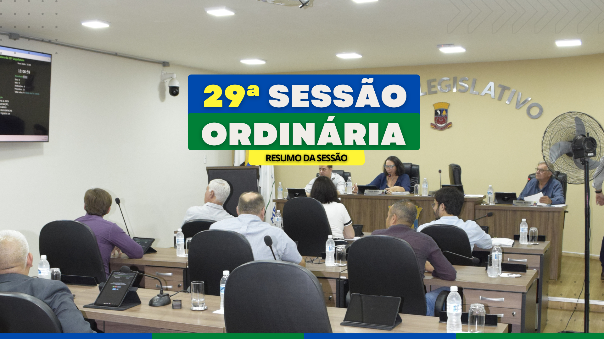 Câmara aprova planejamento orçamentário e regularização de áreas públicas durante a 29ª Sessão Ordinária