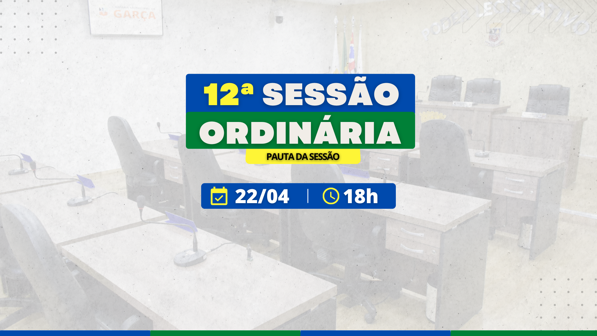  12ª Sessão Ordinária terá quatro projetos de crédito especial e ajustes orçamentários em pauta