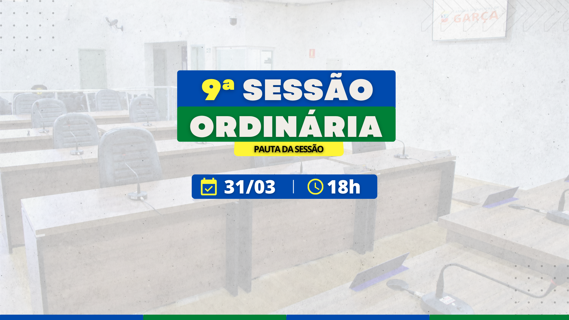 Câmara de Garça realiza 9ª Sessão Ordinária com cinco projetos em pauta nesta segunda-feira (31/03)