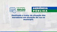Câmara promove audiência pública sobre situação de moradores em situação de rua