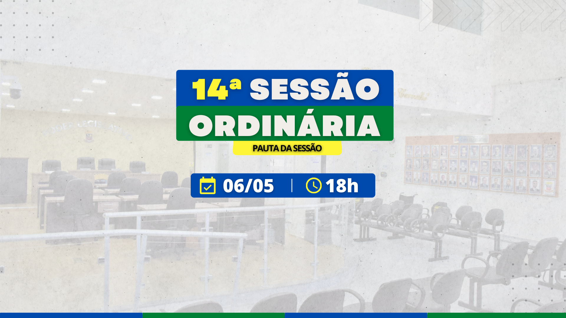 Câmara realiza 14ª Sessão Ordinária com três matérias em discussão e votação únicas