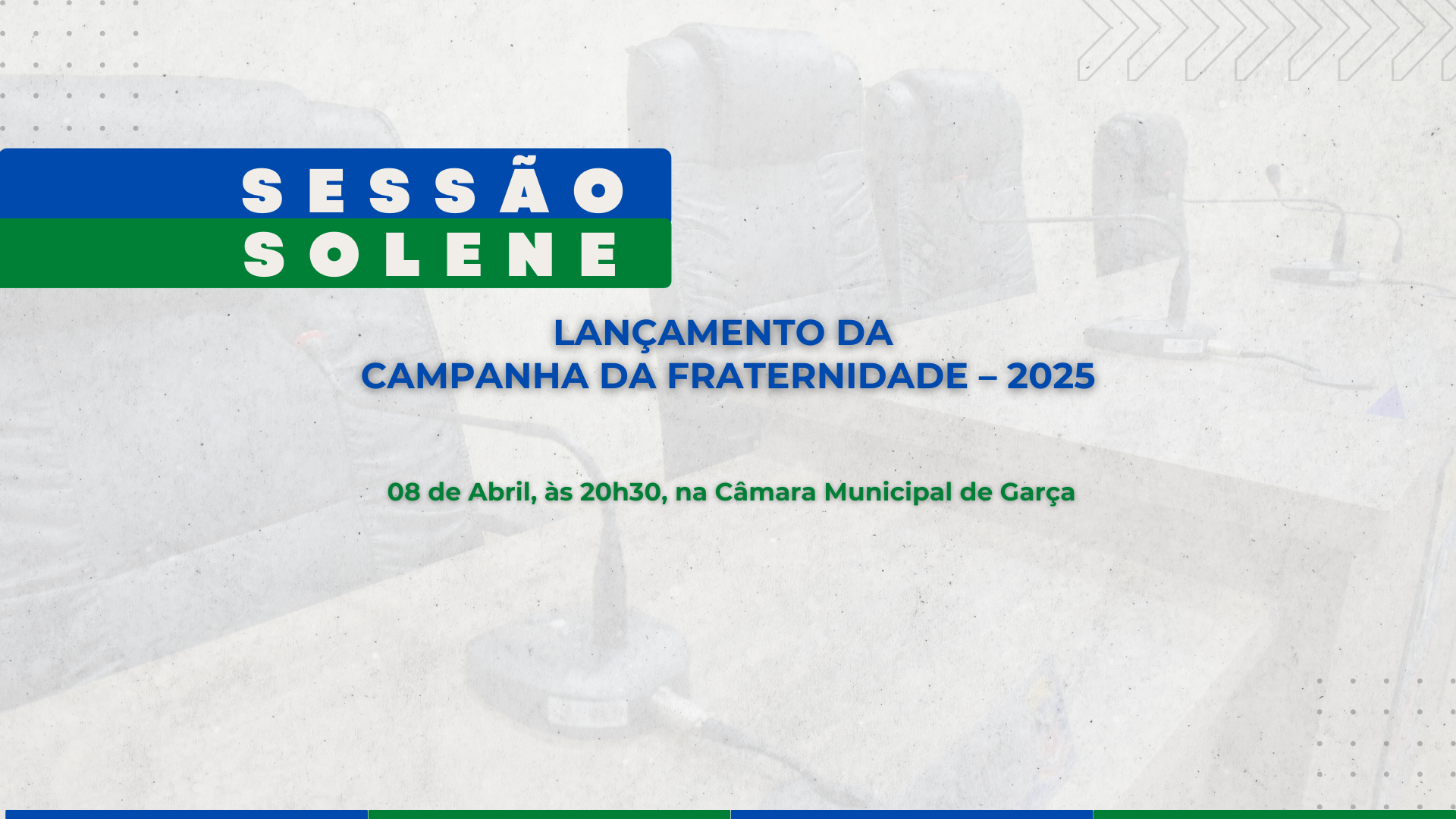 Câmara realizará Sessão Solene em alusão ao lançamento da Campanha da Fraternidade 2025