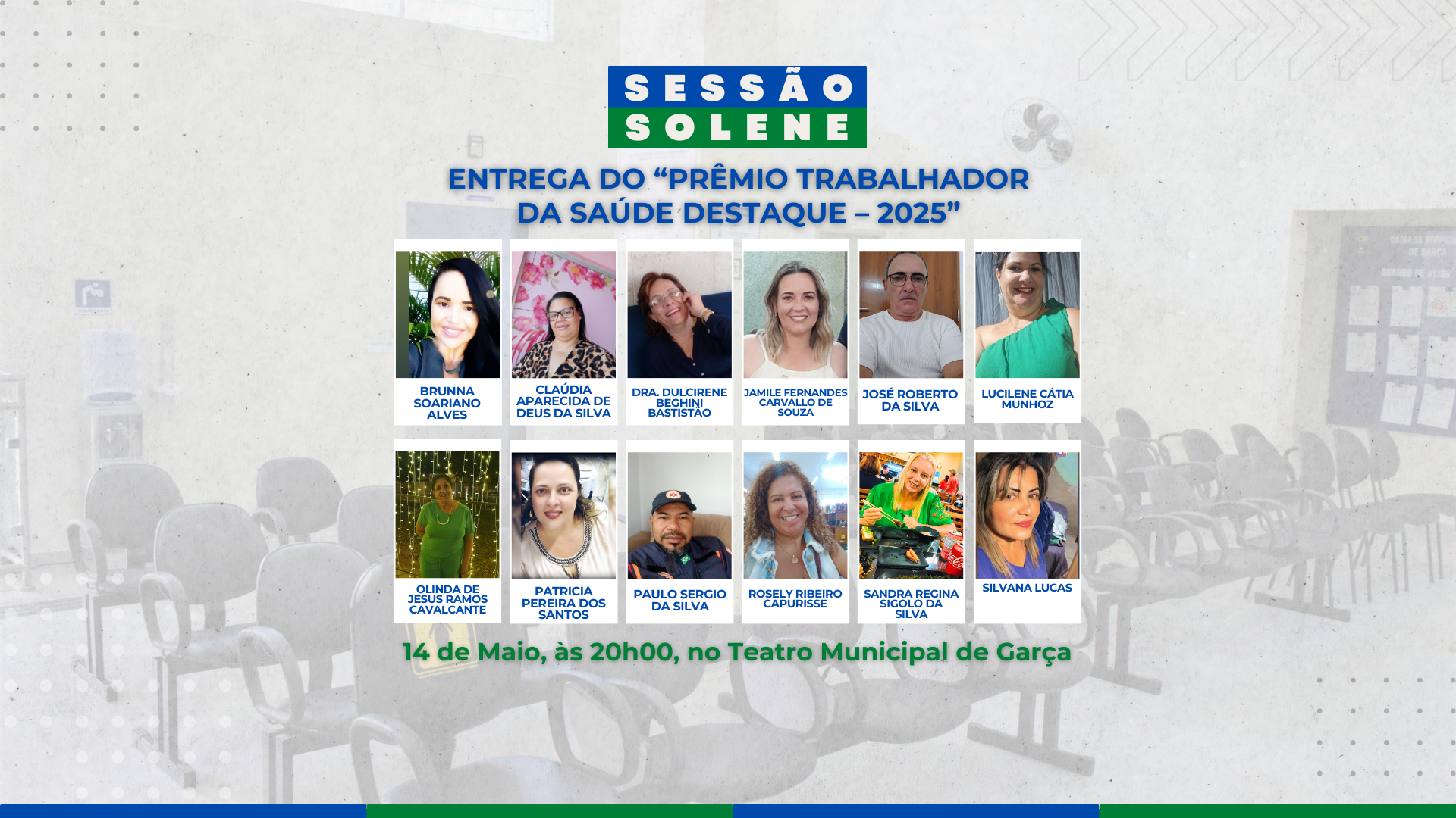Câmara realizará Sessão Solene para entrega do “Prêmio Trabalhador da Saúde Destaque – 2025”