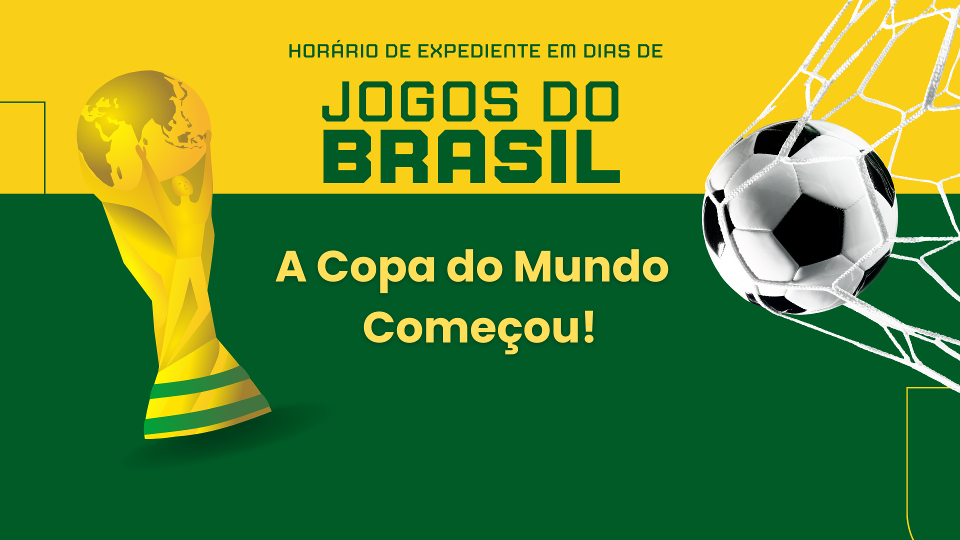 Expediente em dias de jogos do Brasil 