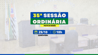 Sessão Ordinária será realizada excepcionalmente na quarta-feira, 29 de outubro   