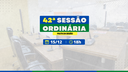 Última sessão ordinária do ano será realizada na próxima segunda-feira, 15/12.   