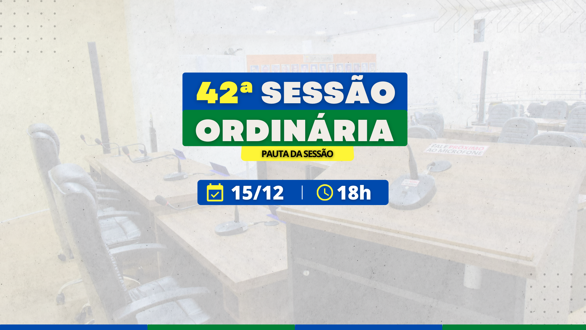 Última sessão ordinária do ano será realizada na próxima segunda-feira, 15/12.   